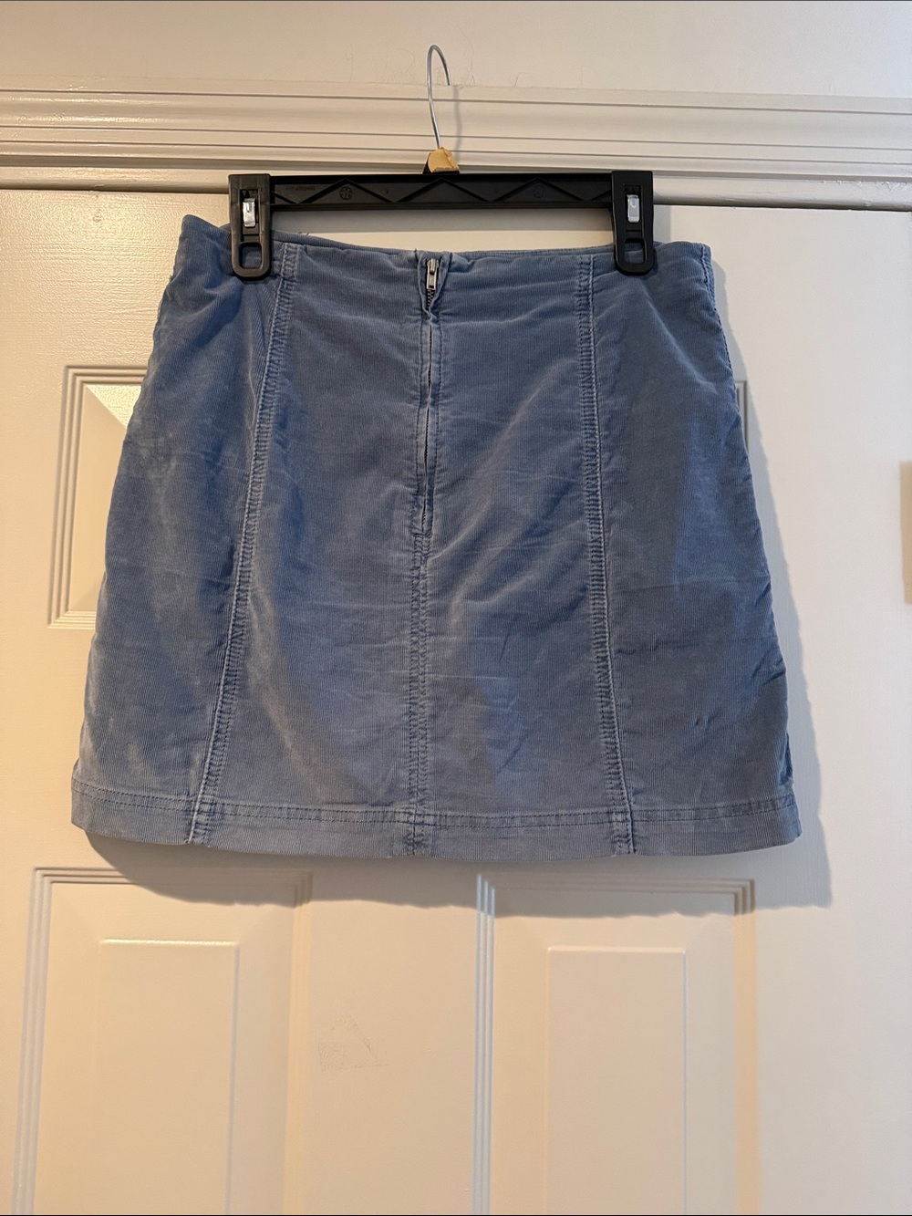 Free People Femme Cord Mini Skirt Back Zip Clean Lines Sexy Baddie Twee Mod 10 - Picture 6 of 14